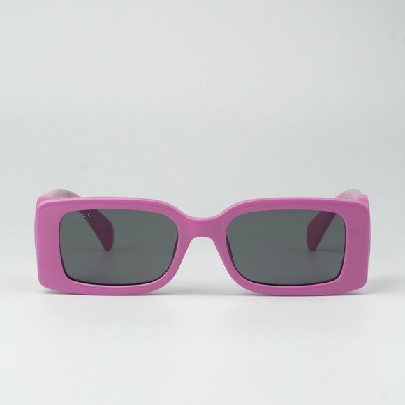 NEW Gucci GG1325S 006 Pink Grey Rectangle Unisex Sunglasses GG 1325S - Picture 3 of 10